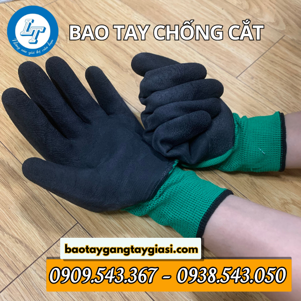 Bao tay chống cắt phủ hạt nhựa  Bao tay chống cắt