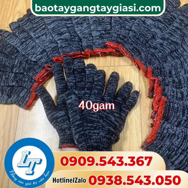 Găng tay len muối tiêu 40gam Găng tay len muối tiêu 40gam