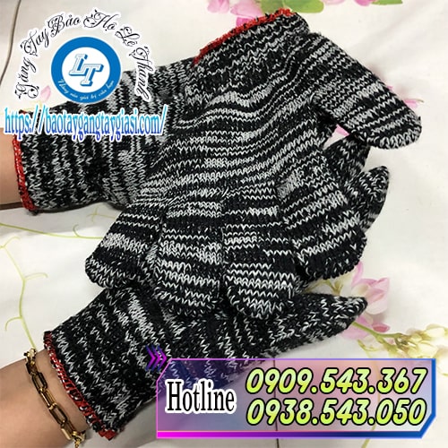 Bao tay len muối tiêu 100g co giãn tốt Bao tay len muối tiêu 100g co giãn tốt