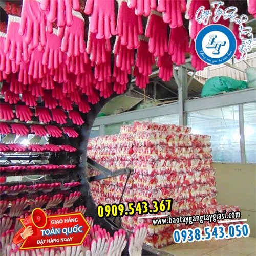 Bao tay len phủ cao su giá rẻ xuất xưởng Bao tay len phủ cao su giá rẻ xuất xưởng