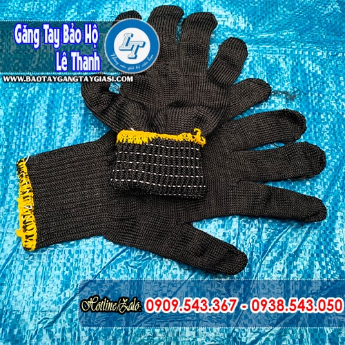 Bao tay sợi poly đen Bao tay sợi poly đen