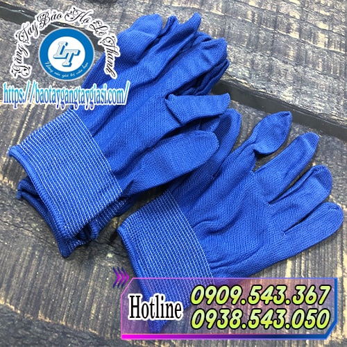 Bao tay vải mỏng màu xanh Bao tay vải mỏng màu xanh