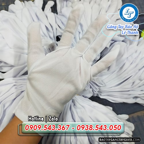 Bao tay vải thun T10 trắng đẹp độ bền cao Bao tay vải thun T10 trắng đẹp độ bền cao