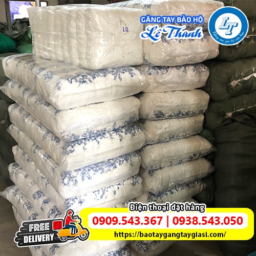 Bao tay vải thun trắng sẵn kho giá rẻ Bao tay vải thun trắng sẵn kho giá rẻ