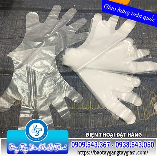 Bao tay xốp chất liệu nhựa nguyên sinh Bao tay xốp chất liệu nhựa nguyên sinh