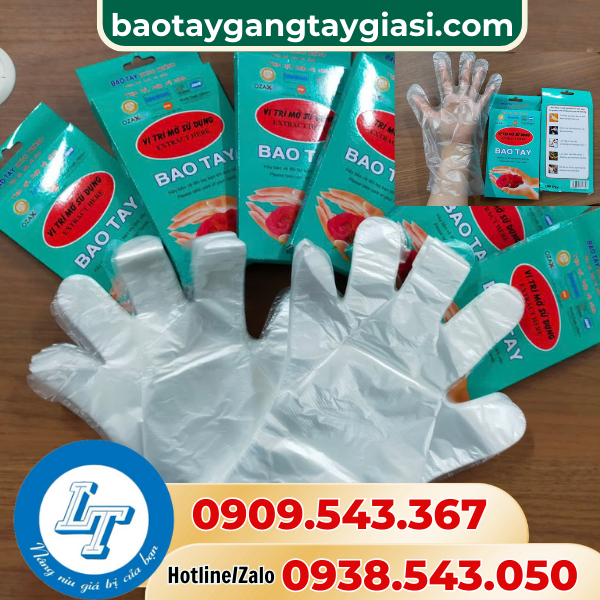 Bao tay xốp dùng 1 lần tiện lợi hộp 100 cái Bao tay xốp dùng 1 lần tiện lợi