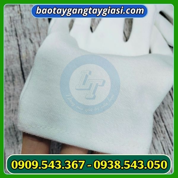 Găng tay cotton trắng bề mặt mềm mịn, thoáng khí Găng tay cotton trắng giá sỉ