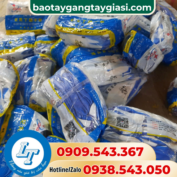 Găng tay phủ sơn xanh cao cấp Găng tay phủ sơn xanh cao cấp