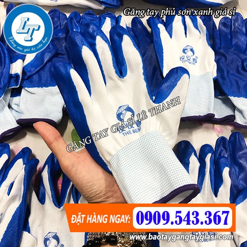 găng tay phủ sơn xanh giá sỉ rẻ bảo hộ an toàn găng tay phủ sơn xanh giá sỉ rẻ bảo hộ an toàn