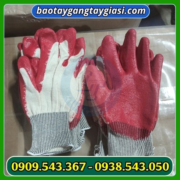 Găng tay nhúng nhựa đỏ Găng tay nhúng nhựa đỏ