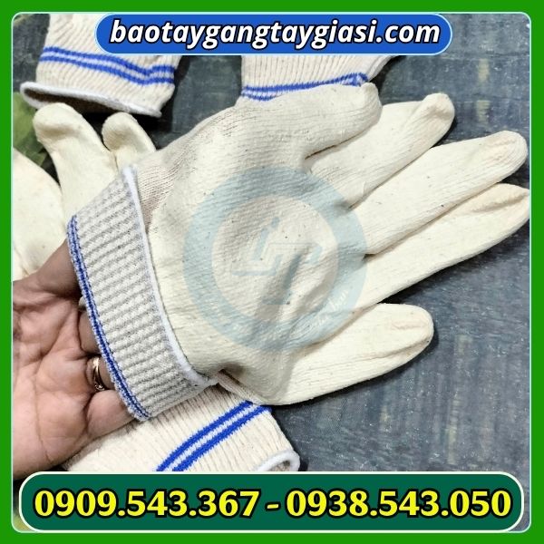 Găng tay len phủ cao su chống trơn tuột tốt Găng tay len phủ cao su