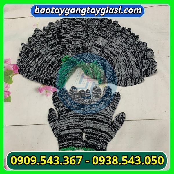 Găng tay len muối tiêu 50g Găng tay len muối tiêu 50g