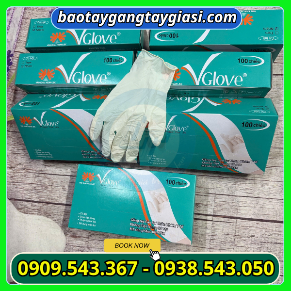 Găng tay y tế Vglove hộp 100 cái Găng tay y tế Vglove