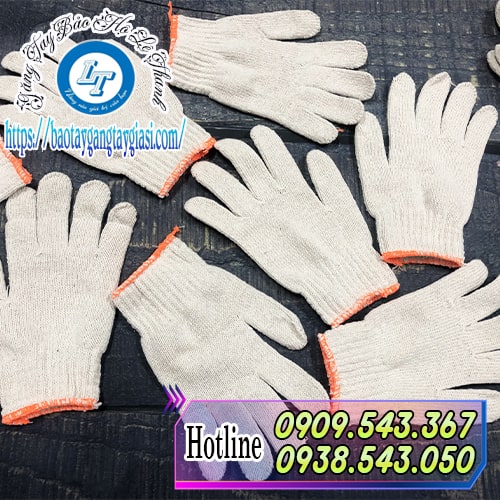 Găng tay bảo hộ sợi len kem trắng Găng tay bảo hộ sợi len kem trắng