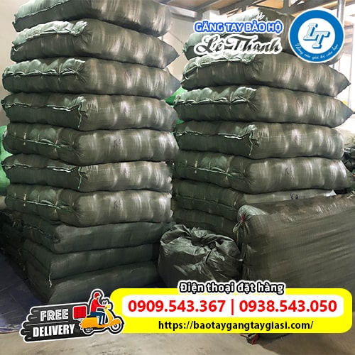 Găng tay bảo hộ sợi len nguồn hàng ổn định sẵn kho