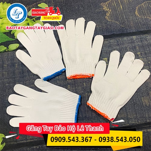 Găng tay bảo hộ sợi poly trắng Găng tay bảo hộ sợi poly trắng