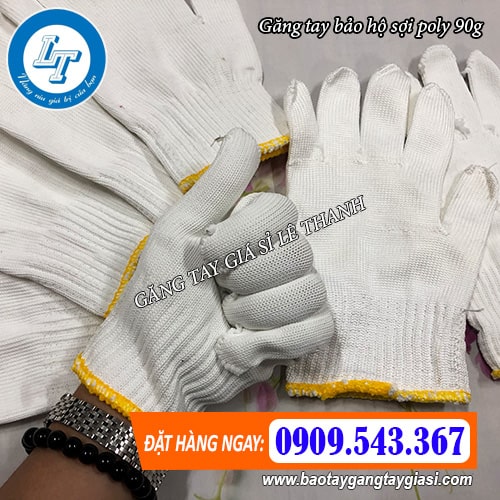 găng tay bảo hộ sợi poly 90g găng tay bảo hộ sợi poly 90g