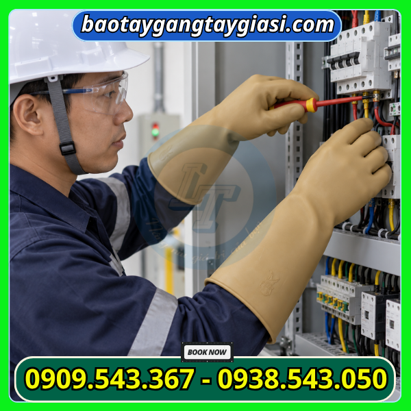Găng tay cao su cách điện bảo hộ lao động Găng tay cao su cách điện bảo hộ lao động