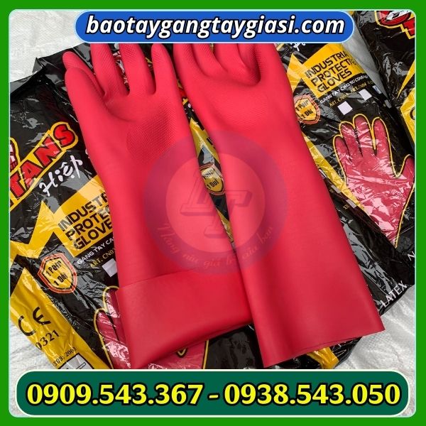 Găng tay cao su chống dầu nhớt cao cấp Găng tay cao su chống dầu nhớt