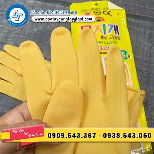 Găng tay cao su có hoa văn chống trượt bám dính tốt Găng tay cao su có hoa văn chống trượt bám dính tốt