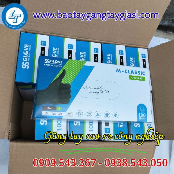 Găng tay cao su ss glove thùng 10 hộp Găng tay cao su ss glove
