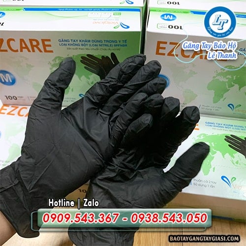 Găng tay cao su đen mỏng nhẹ ôm tay Găng tay cao su đen mỏng nhẹ ôm tay