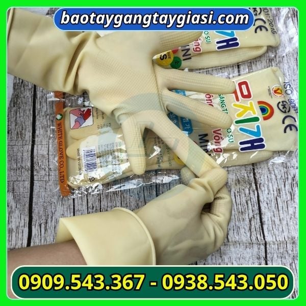 Găng tay cao su Đông Cầu Vồng co giãn tốt Găng tay cao su Đông Cầu Vồng
