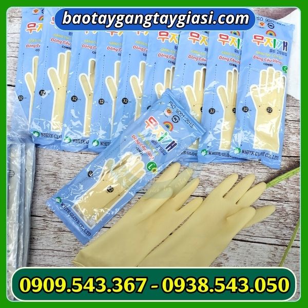 Găng tay cao su đông cầu vồng combi l8 Găng tay cao su đông cầu vồng combi l8
