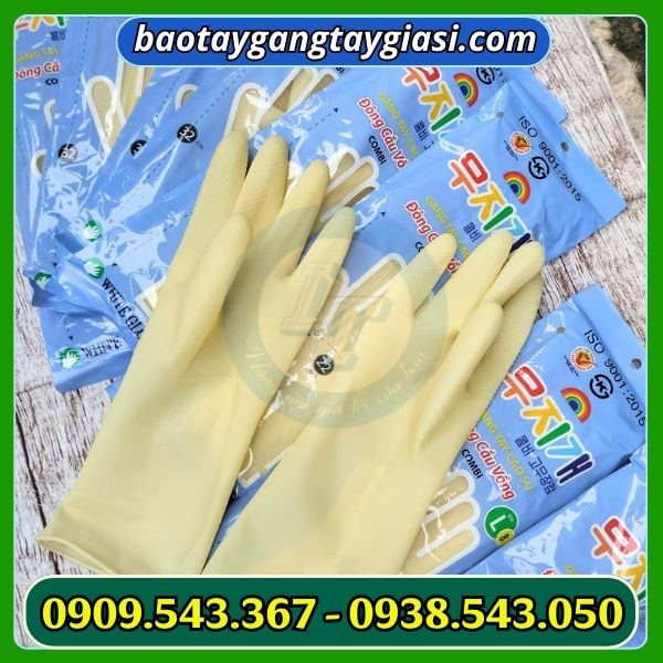 Găng tay cao su đông cầu vồng combi l8