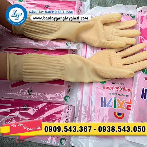 Găng tay cao su Đông Cầu Vồng độ dài vượt trội Găng tay cao su Đông Cầu Vồng độ dài vượt trội