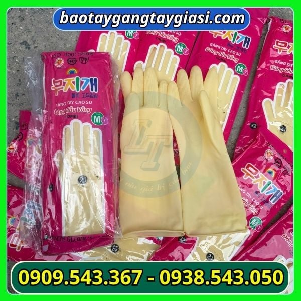 Găng tay cao su Đông Cầu Vồng size M Găng tay cao su Đông Cầu Vồng