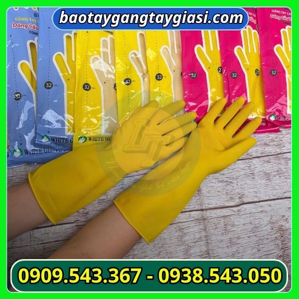 Găng tay cao su đông càu vồng combi nhiều size Găng tay cao su đông càu vồng combi nhiều size