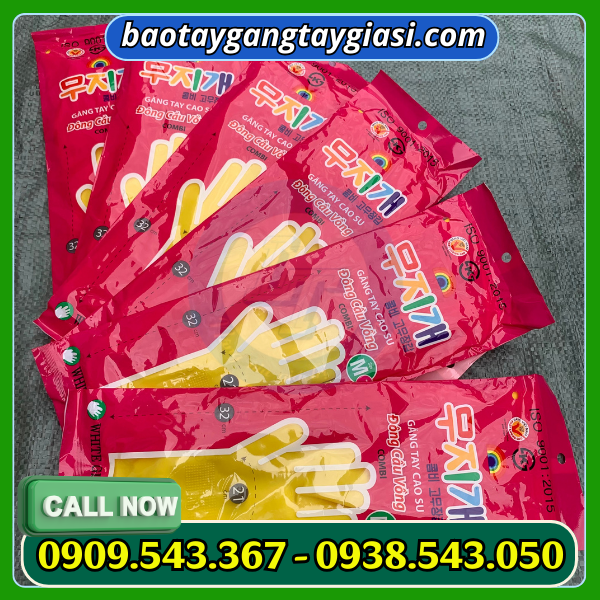 Găng tay cao su đông cầu vồng