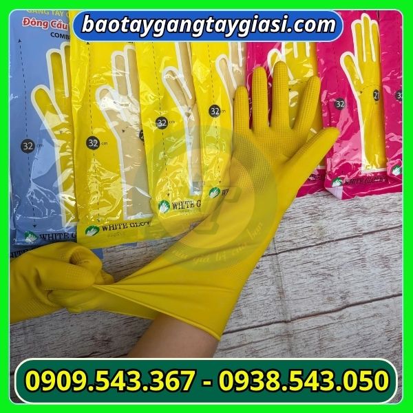 Găng tay cao su đông càu vồng combi nhiều size Găng tay cao su đông càu vồng combi nhiều size