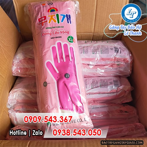 Găng tay cao su Đông Cầu Vồng size XL Găng tay cao su Đông Cầu Vồng size XL
