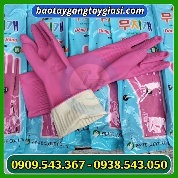 Găng tay cao su Đông Cầu Vồng nếp nhăn Găng tay cao su Đông Cầu Vồng nếp nhăn