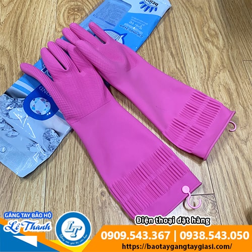 Găng tay cao su gia dụng có móc treo tiện lợi Găng tay cao su gia dụng có móc treo tiện lợi