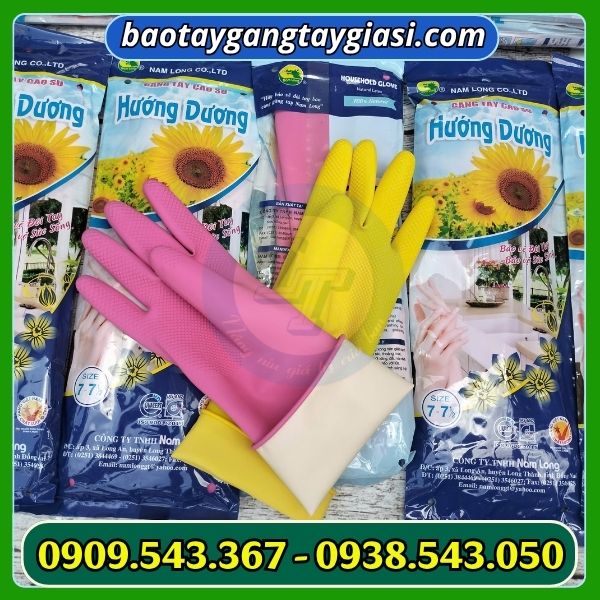 Găng tay cao su hướng dương nhiều màu Găng tay cao su hướng dương chất lượng