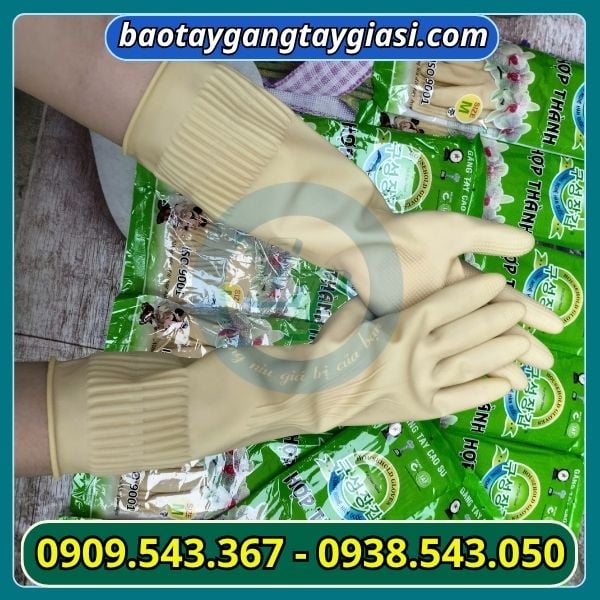 Găng tay cao su HợpThành đeo vừa tay Găng tay cao su HợpThành nhiều size