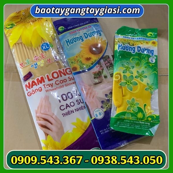 Găng tay cao su Hướng Dương nhiều size Găng tay cao su Hướng Dương
