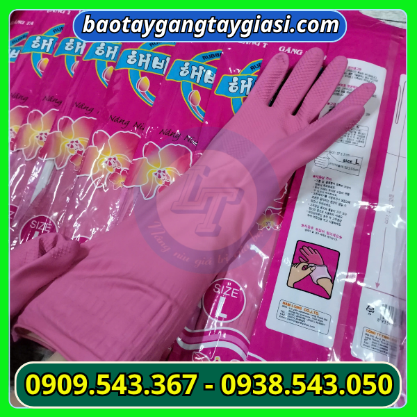 Găng tay cao su hướng dương giá tốt Găng tay cao su hướng dương