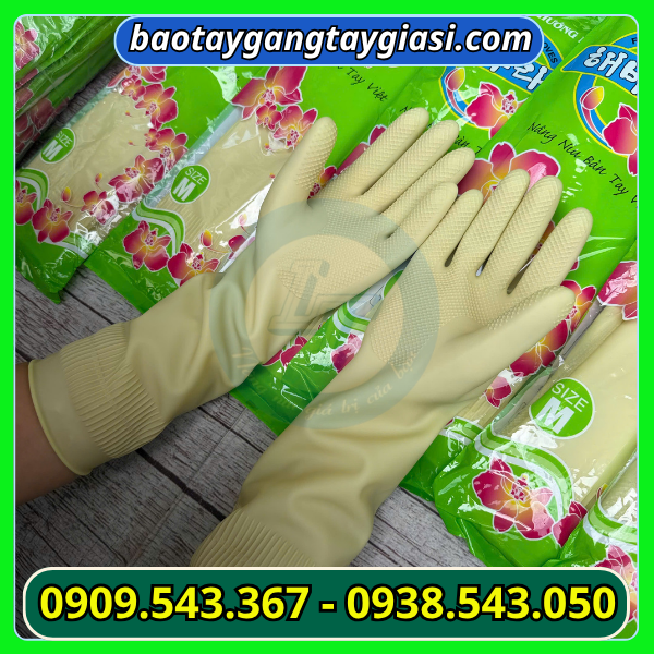 Găng tay cao su hướng dương giá rẻ hcm Găng tay cao su hướng dương