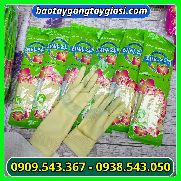 Găng tay cao su hướng dương giá tốt Găng tay cao su hướng dương