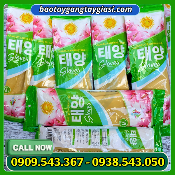 Găng tay cao su mặt trời Găng tay cao su