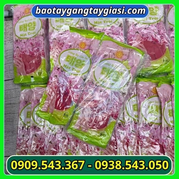 Găng tay cao su mặt trời giá sỉ Găng tay cao su mặt trời giá sỉ