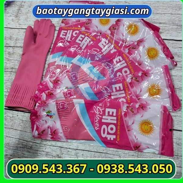 Găng tay cao su mặt trời giá sỉ Găng tay cao su mặt trời giá sỉ