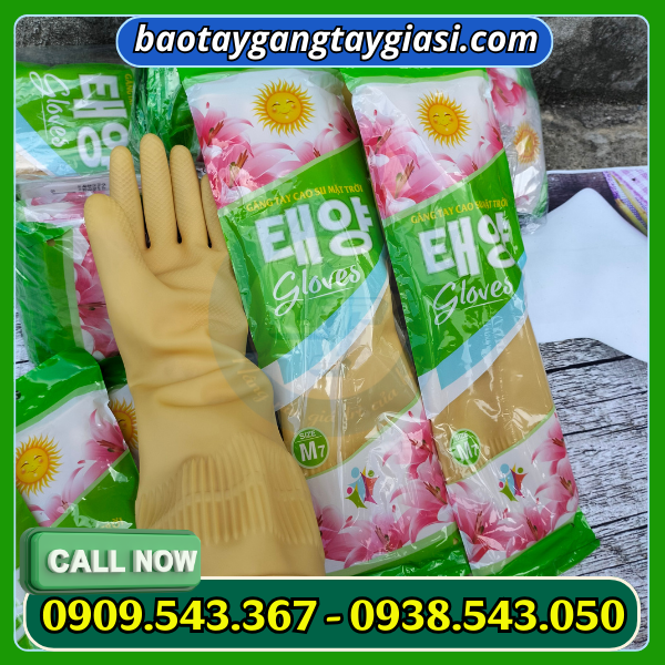 Găng tay cao su mặt trời Găng tay cao su mặt trời