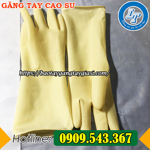 găng tay cao su màu kem găng tay cao su màu kem