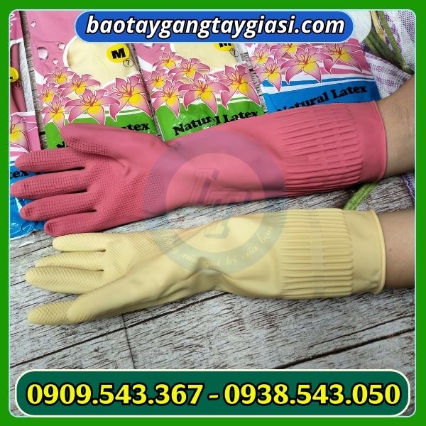 Găng tay cao su sắc cầu vồng nhiều màu Găng tay cao su sắc cầu vồng