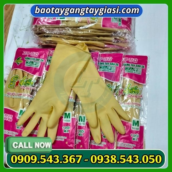 Găng tay cao su sao biển giá sỉ